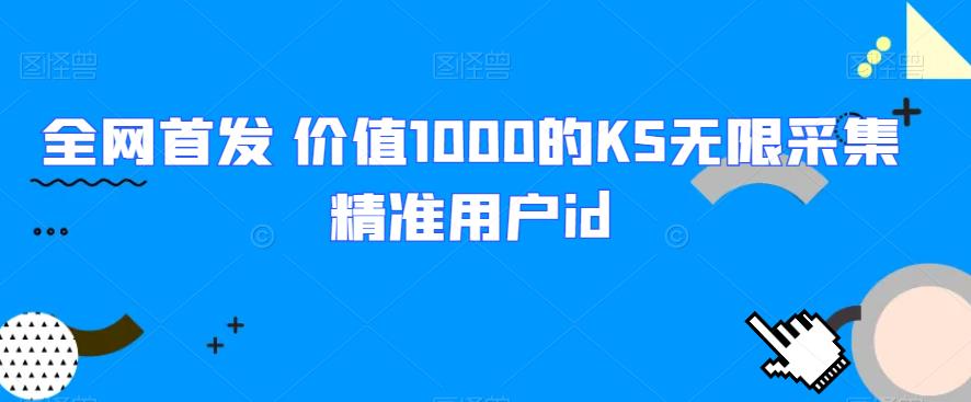 全网首发 价值1000的KS无限采集精准用户id网赚项目-副业赚钱-互联网创业-资源整合财智网赚